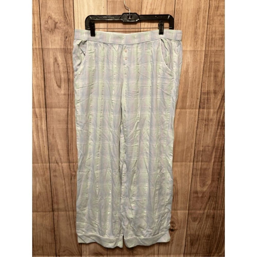 Victorias Secret Large pajama lounge pants pastel colors purple green